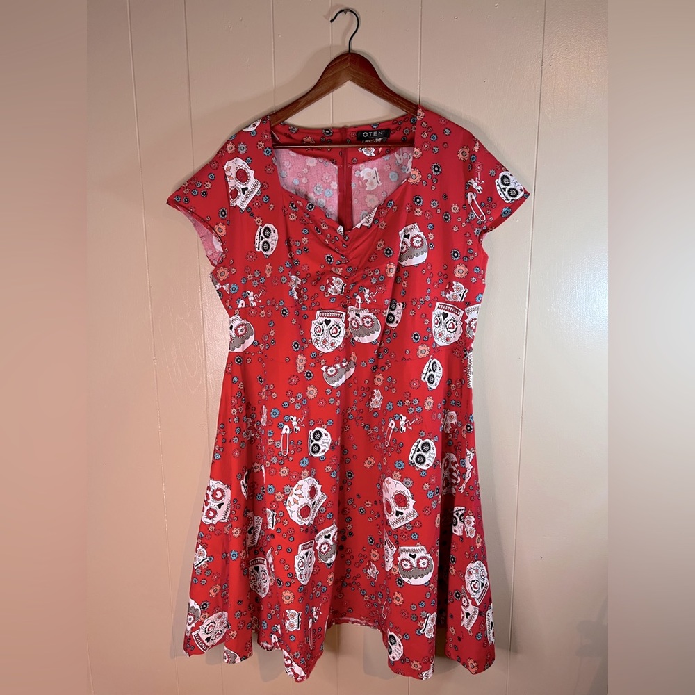 OTEN Dia De Los Muertos / Sugar Skull Dress